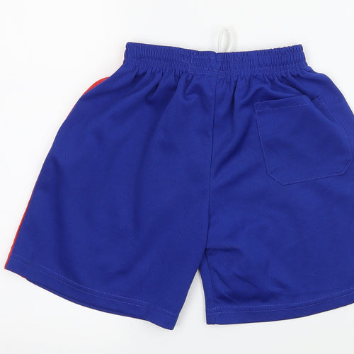 Preworn Boys Blue  Jersey Sweat Shorts Size 4 Years - Barcelona Sport