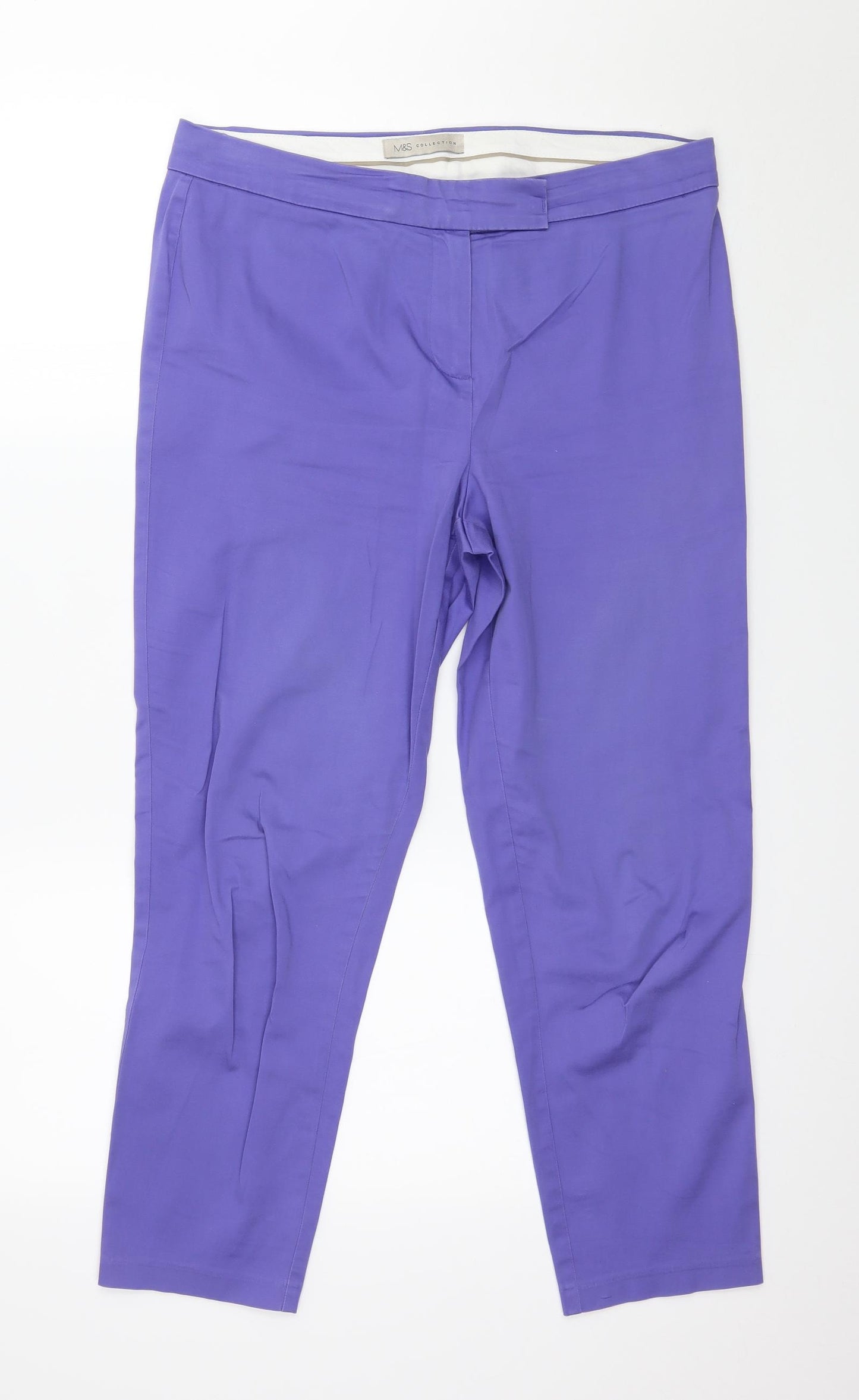 Marks and Spencer Womens Purple   Trousers  Size 12 L24 in