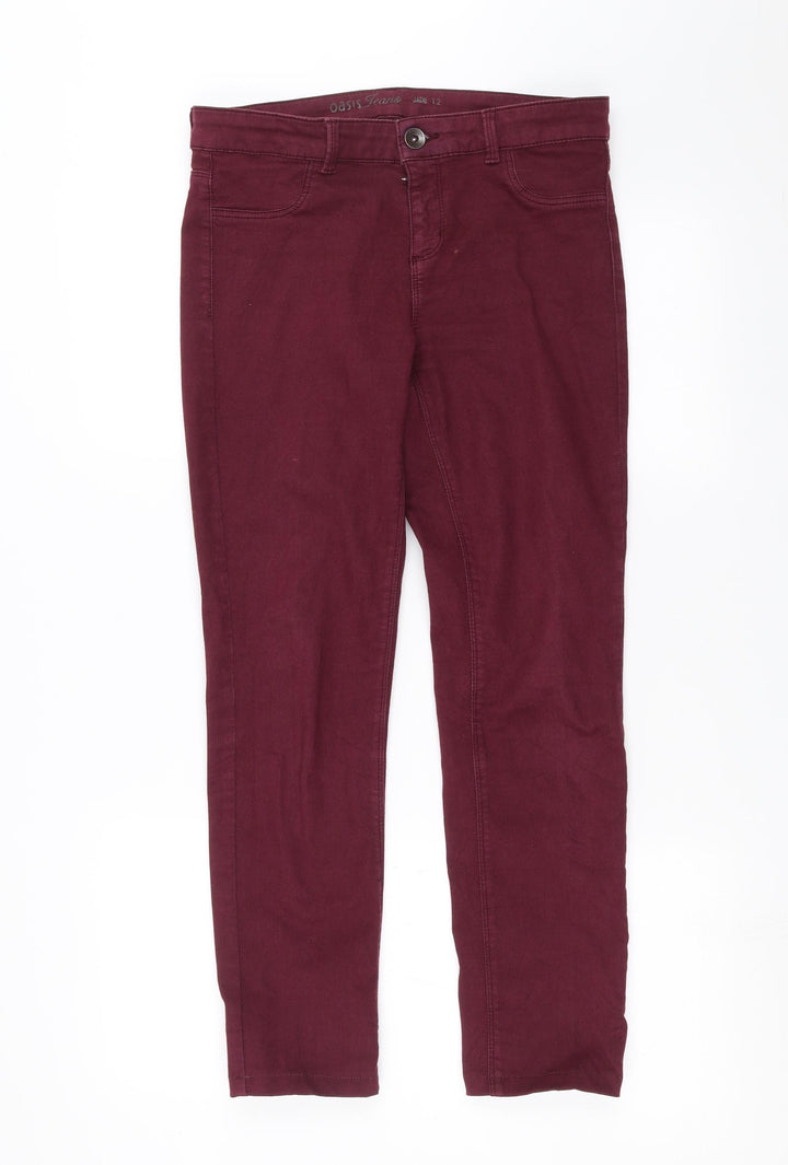 Oasis Womens Purple Denim Skinny Jeans Size 12 L27 in