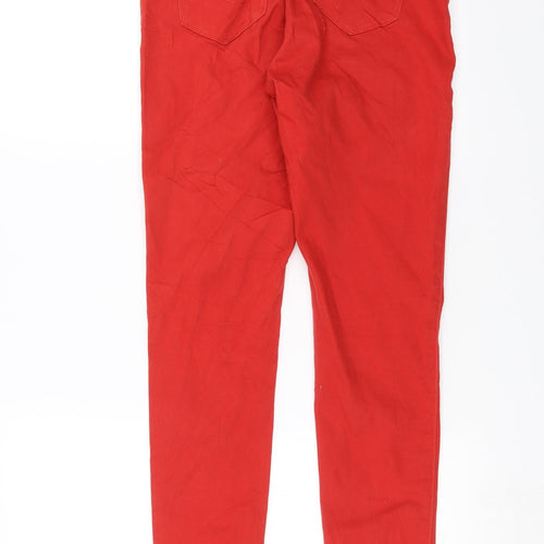 TU Womens Red  Denim Jegging Jeans Size 10 L30 in
