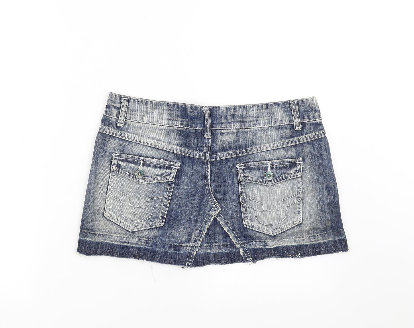 Papaya Womens Blue  Denim Mini Skirt Size 12
