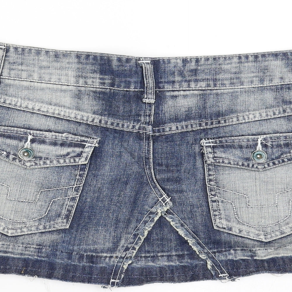 Papaya Womens Blue  Denim Mini Skirt Size 12