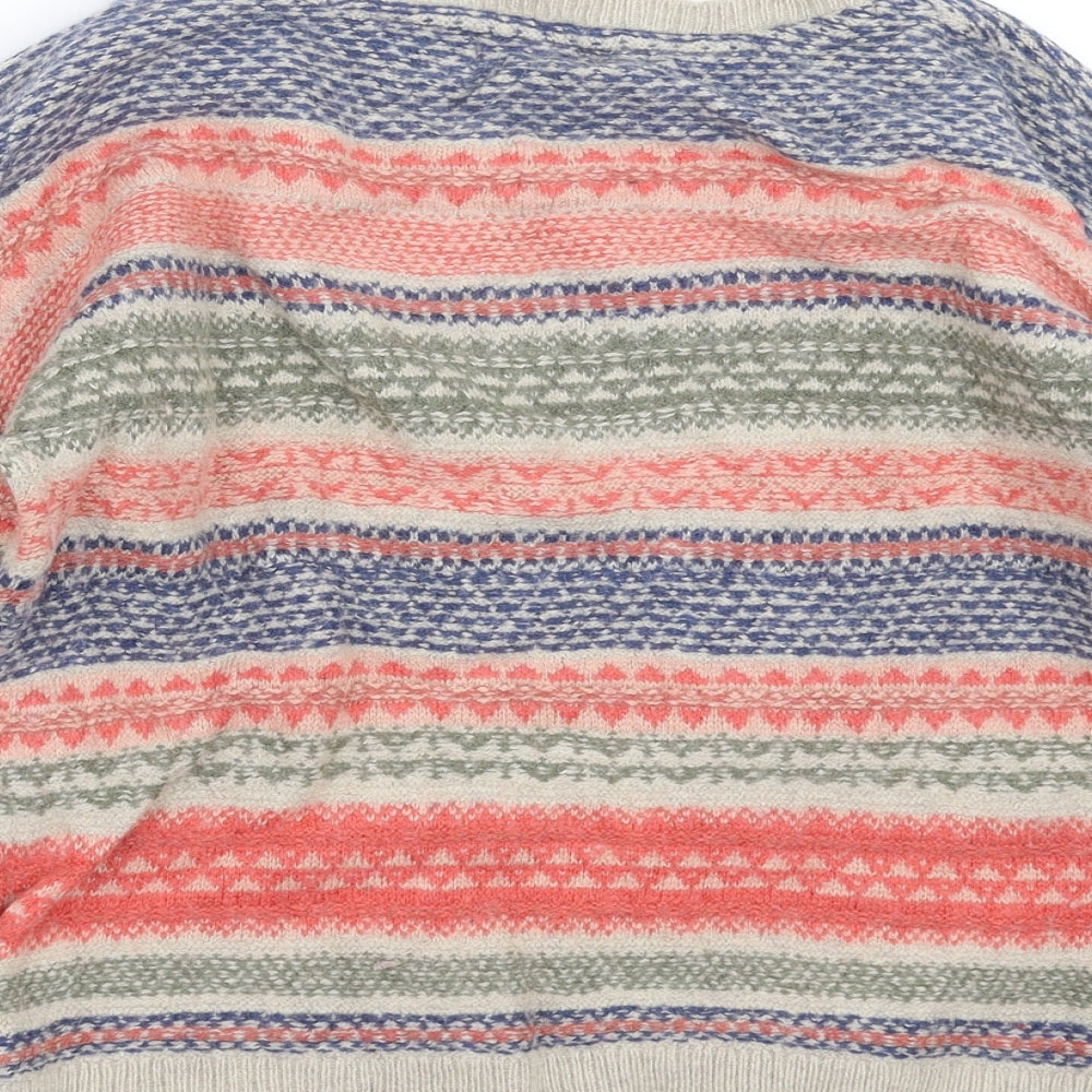 Marks and Spencer Womens Multicoloured Geometric Knit Pullover Jumper Size 14