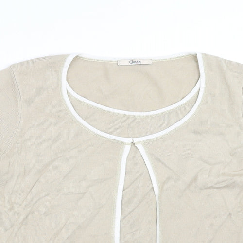 Marks and Spencer Womens Beige  Knit Pullover Jumper Size 16