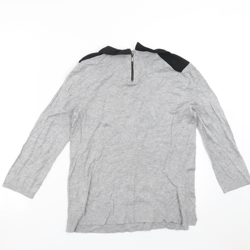Papaya Womens Grey  Knit Pullover Jumper Size 10