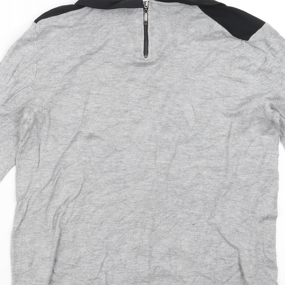Papaya Womens Grey  Knit Pullover Jumper Size 10