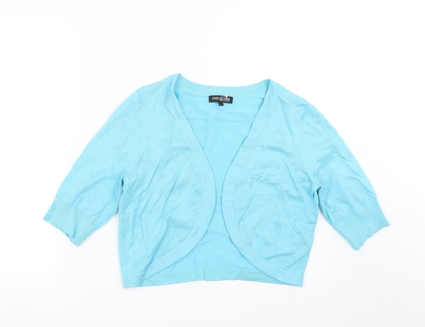 Debenhams Womens Blue  Knit Shrug Jumper Size 14