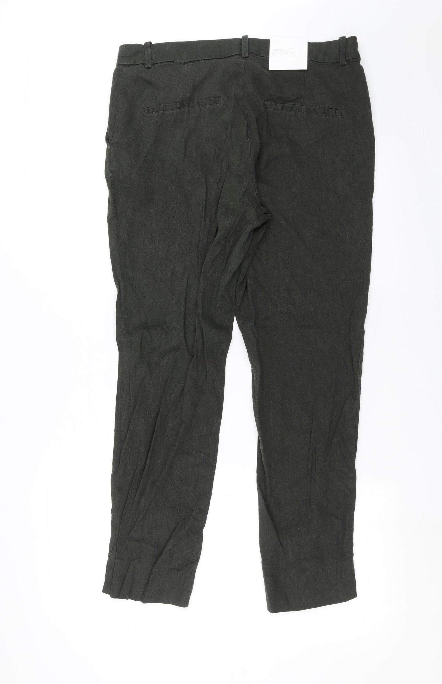 H&M Womens Green   Trousers  Size 14 L28 in