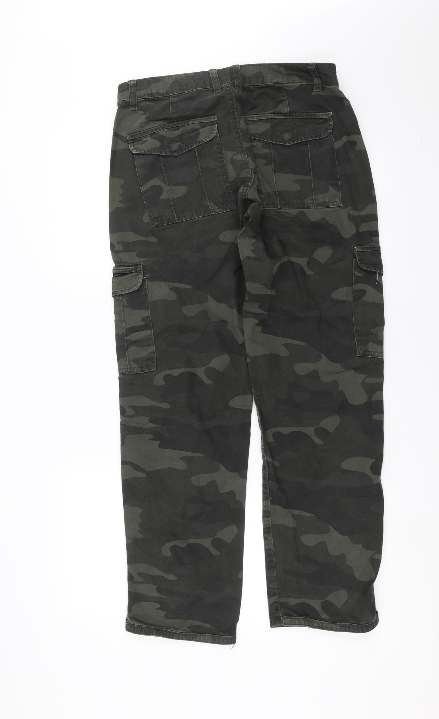 Primark Mens Green Camouflage  Cargo Trousers Size 30 in L30 in