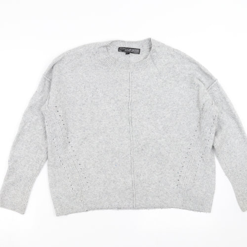 Topshop Womens Grey  Knit Pullover Jumper Size 8