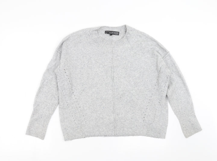 Topshop Womens Grey Knit Pullover Jumper Size 8
