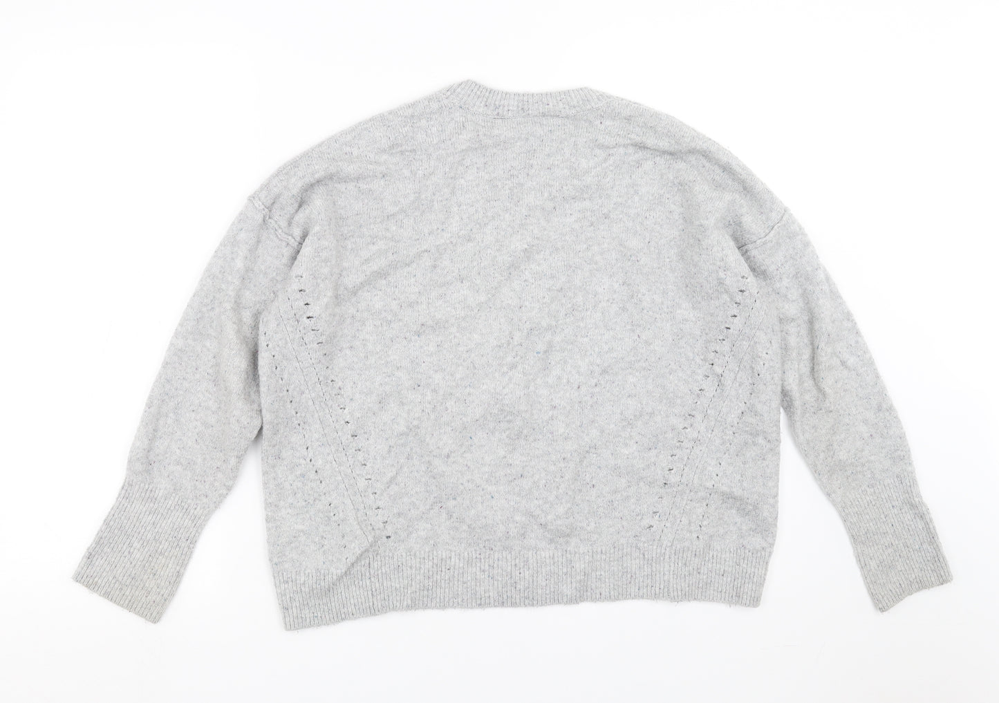 Topshop Womens Grey  Knit Pullover Jumper Size 8