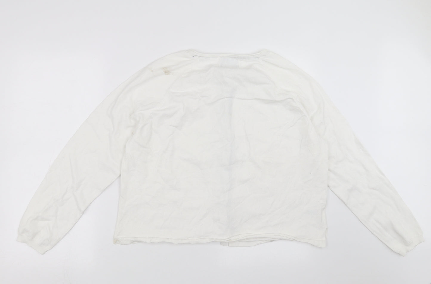 Papaya Womens White  Knit Cardigan Jumper Size 20