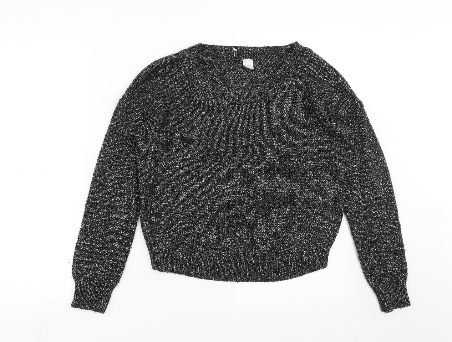 Divided by H&M Womens Black  Knit Pullover Jumper Size 8