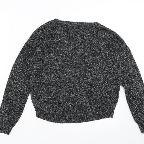 Divided by H&M Womens Black  Knit Pullover Jumper Size 8
