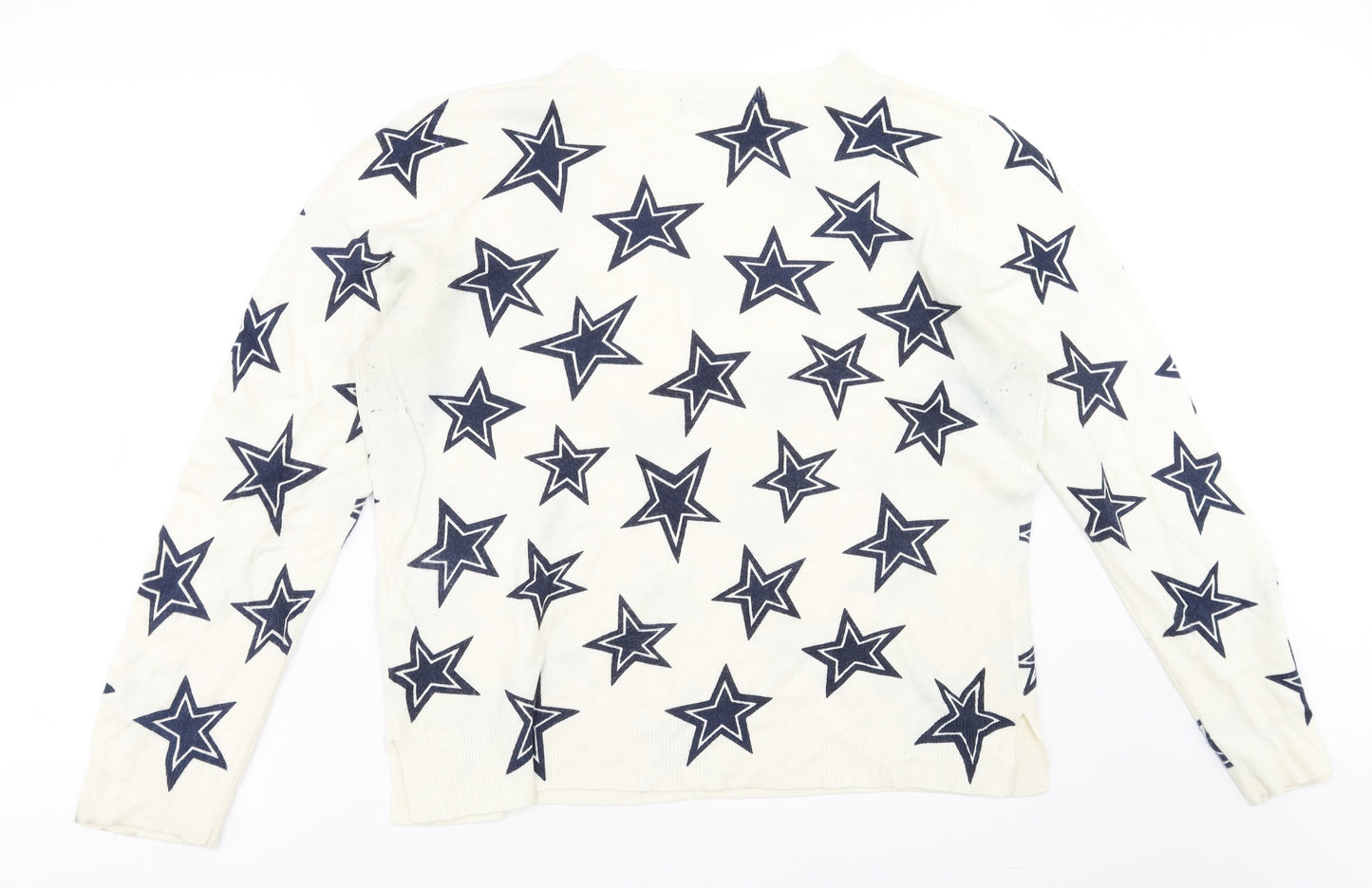 Marks and Spencer Womens Ivory  Knit Pullover Jumper Size 16  - star