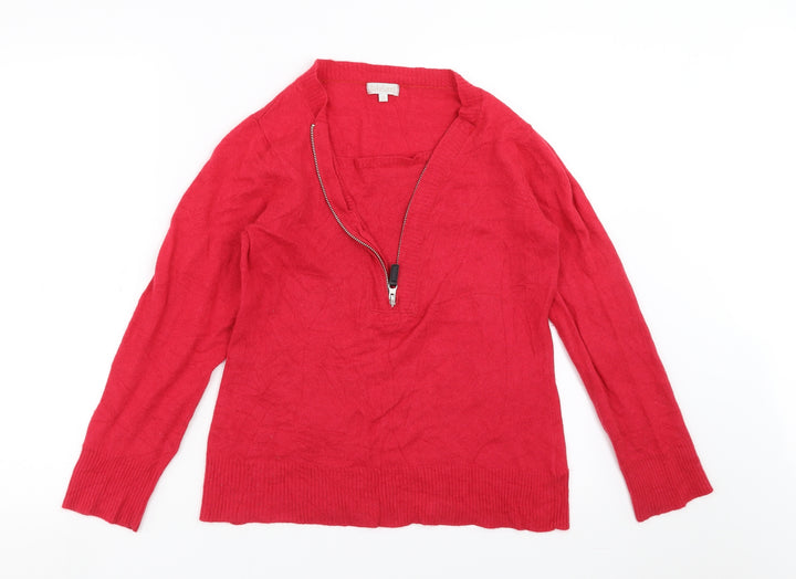 Lakeland Womens Red  Knit Pullover Jumper Size 12