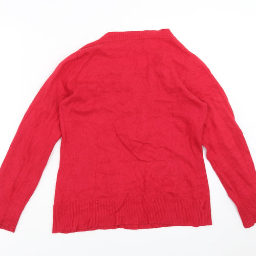 Lakeland Womens Red  Knit Pullover Jumper Size 12