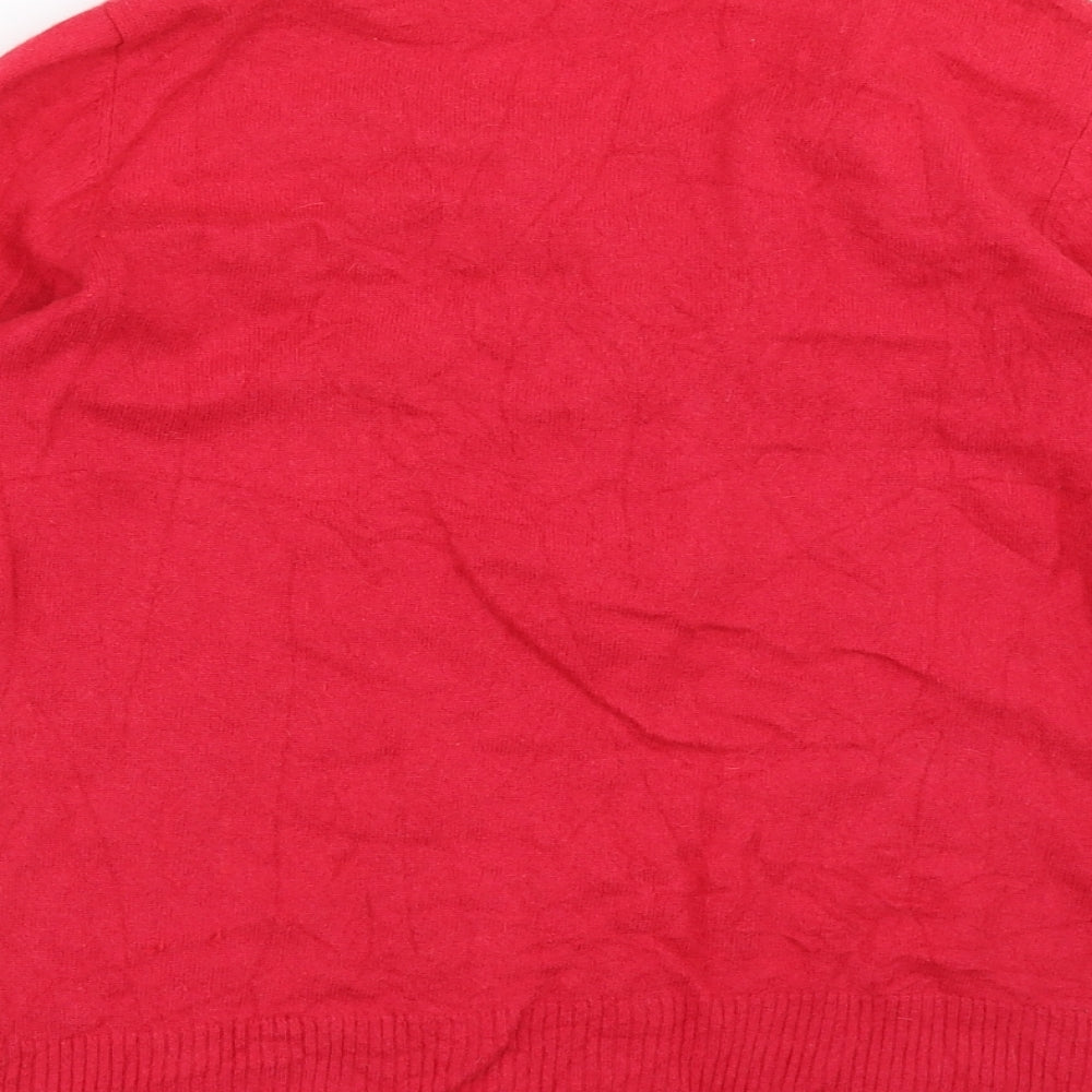 Lakeland Womens Red  Knit Pullover Jumper Size 12