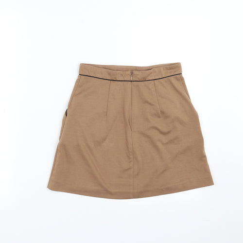 Miss Selfridge Womens Beige   A-Line Skirt Size 8