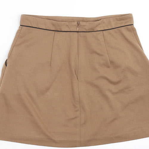 Miss Selfridge Womens Beige   A-Line Skirt Size 8