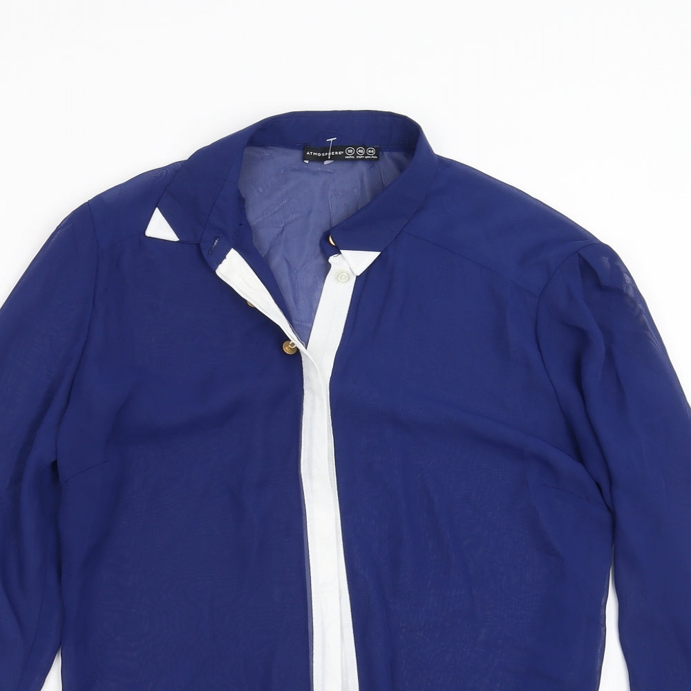 Primark Womens Blue   Basic Blouse Size 18  - sheer