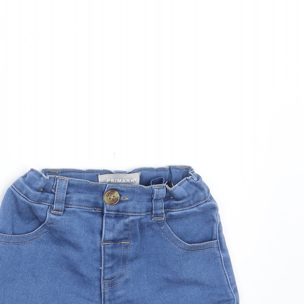 Primark Girls Blue  Denim  Trousers Size 6-9 Months  - shorts