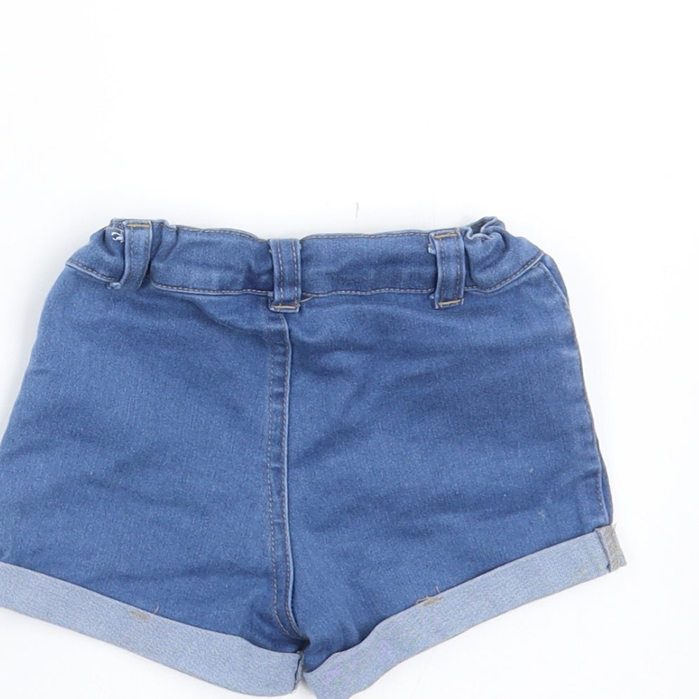Primark Girls Blue  Denim  Trousers Size 6-9 Months  - shorts