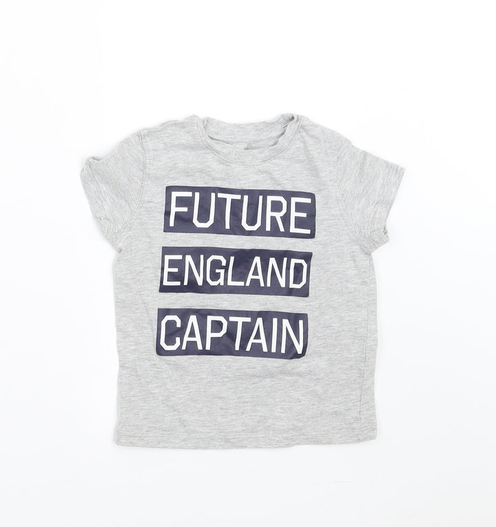 PEP&CO Baby Grey   Basic T-Shirt Size 18-24 Months  - future england captain