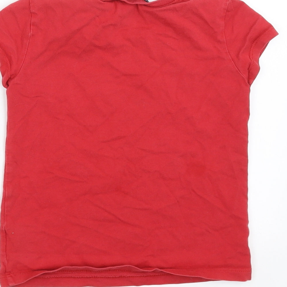 Ralph Lauren Girls Red   Basic T-Shirt Size 4 Years