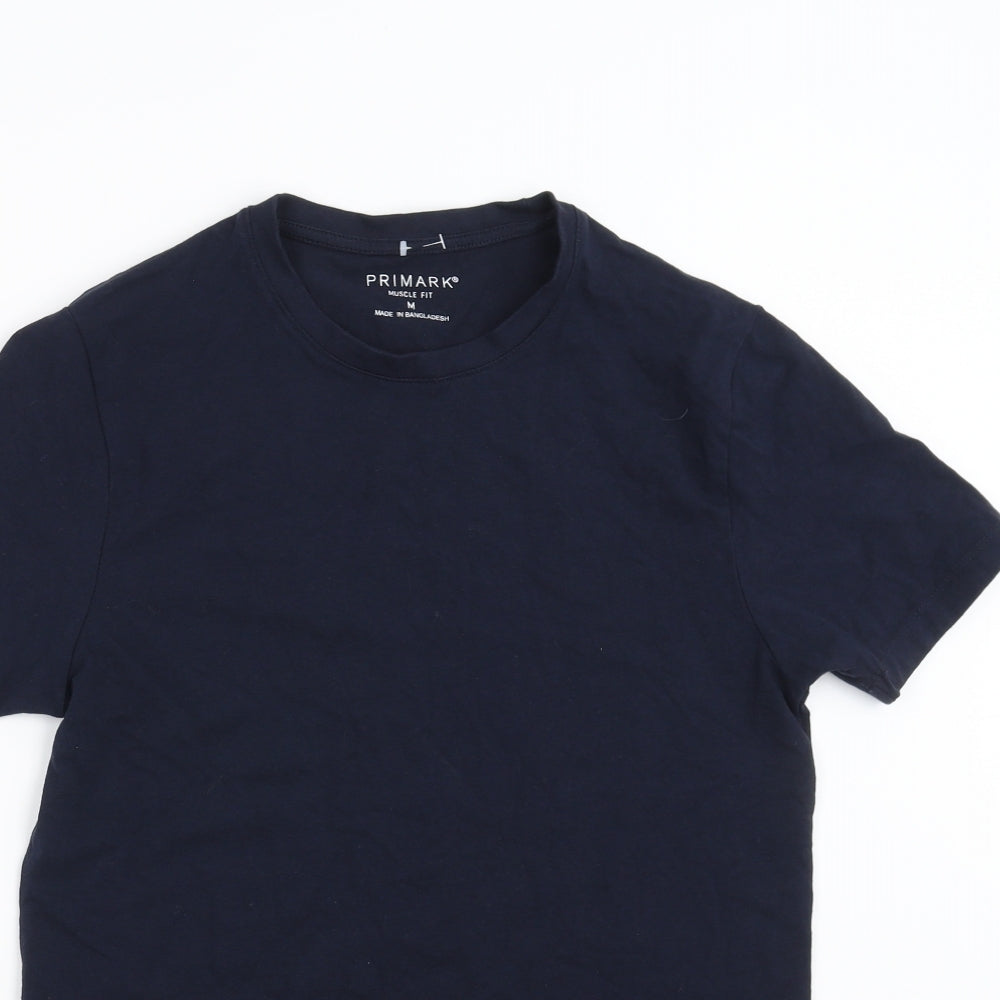 Primark Mens Blue    T-Shirt Size M  - muscle fit