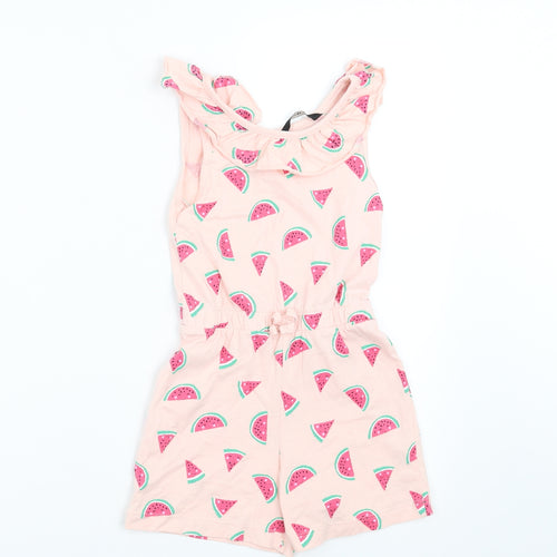 George Girls Pink   Playsuit One-Piece Size 4-5 Years  - Watermelon