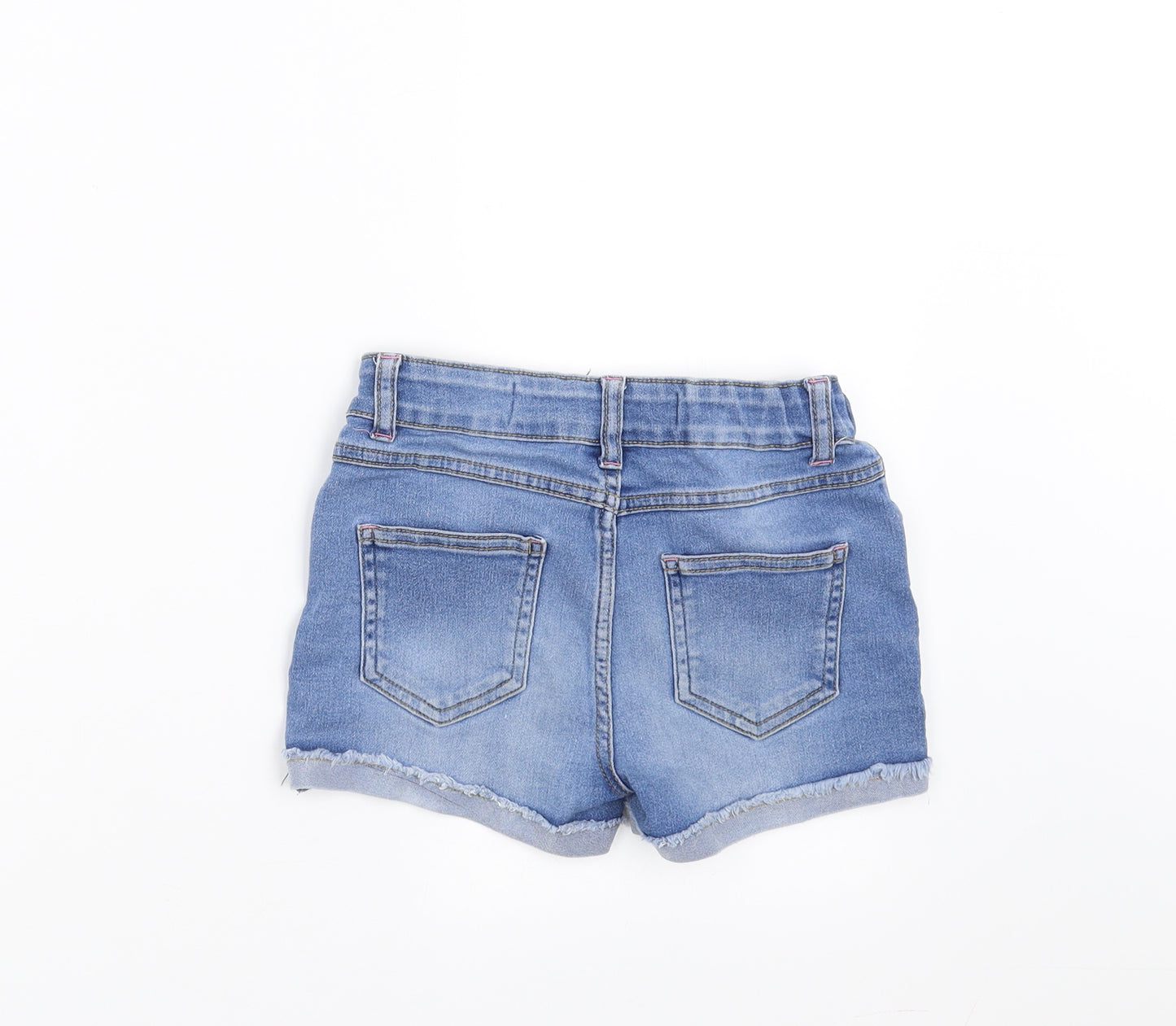 Primark Girls Blue  Denim Hot Pants Shorts Size 7-8 Years
