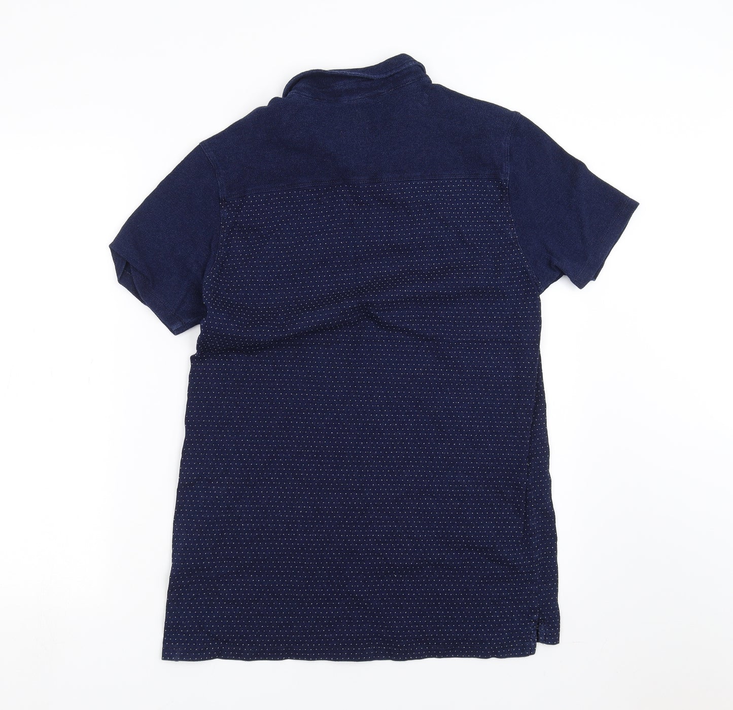 Firetrap Mens Blue    Polo Size L  - dotted pattern