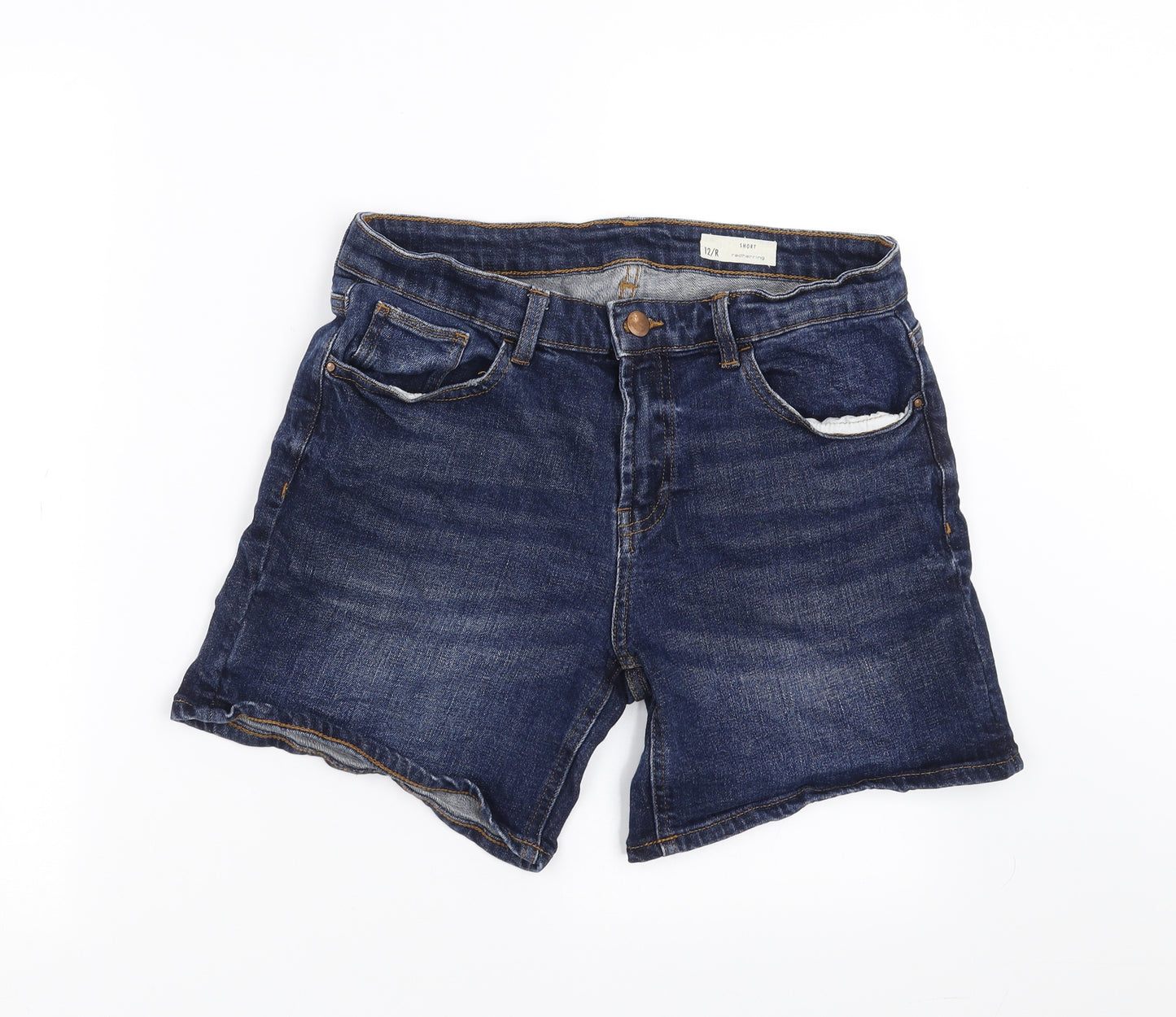 Red Herring Womens Blue  Denim Bermuda Shorts Size 12