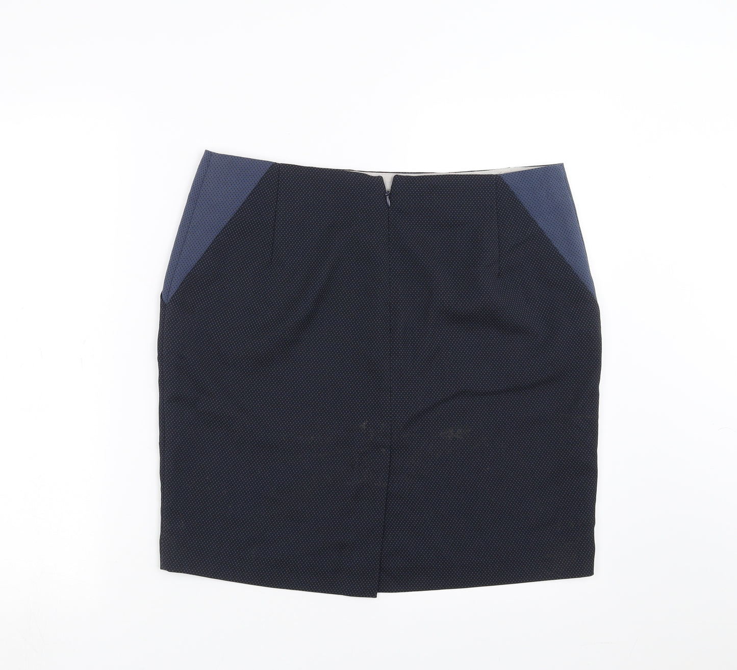 NEXT Womens Blue Geometric  Straight & Pencil Skirt Size 14