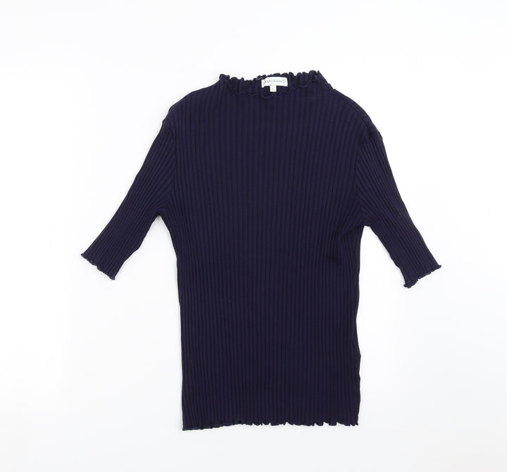 Warehouse Womens Blue   Basic T-Shirt Size 16
