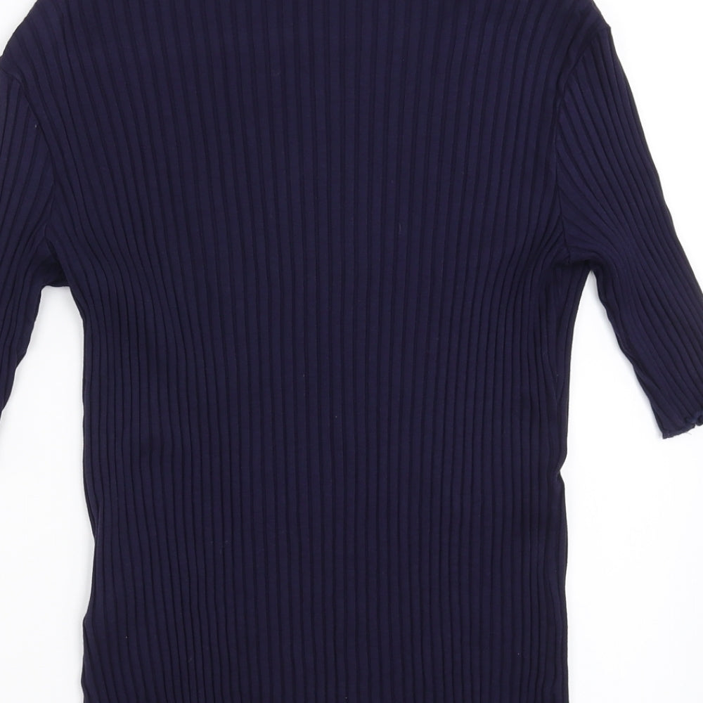 Warehouse Womens Blue   Basic T-Shirt Size 16