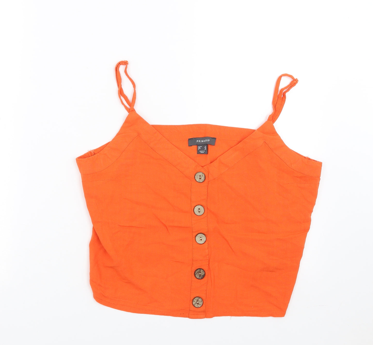 Primark Womens Orange   Camisole Blouse Size 14  - cropped