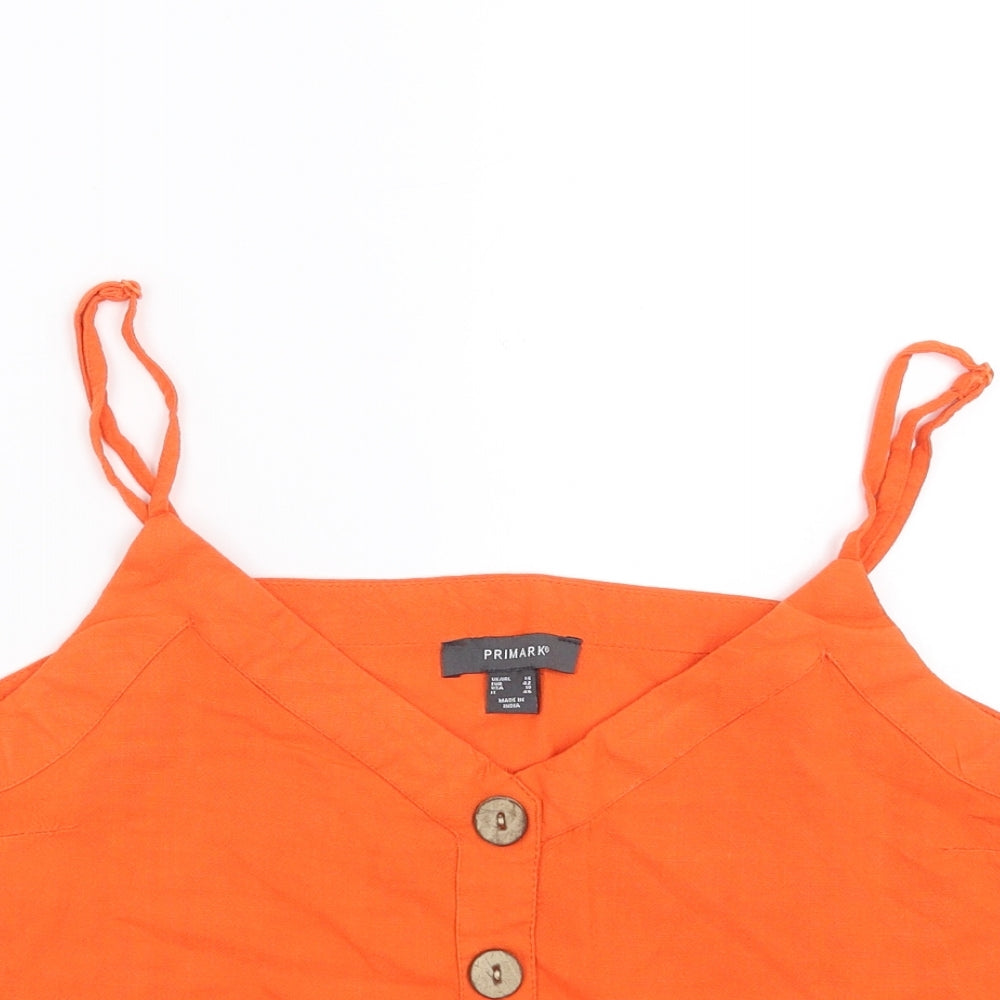 Primark Womens Orange   Camisole Blouse Size 14  - cropped