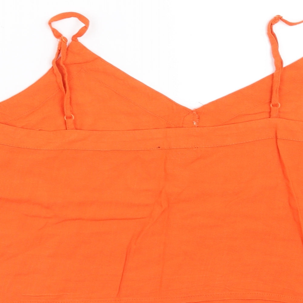 Primark Womens Orange   Camisole Blouse Size 14  - cropped