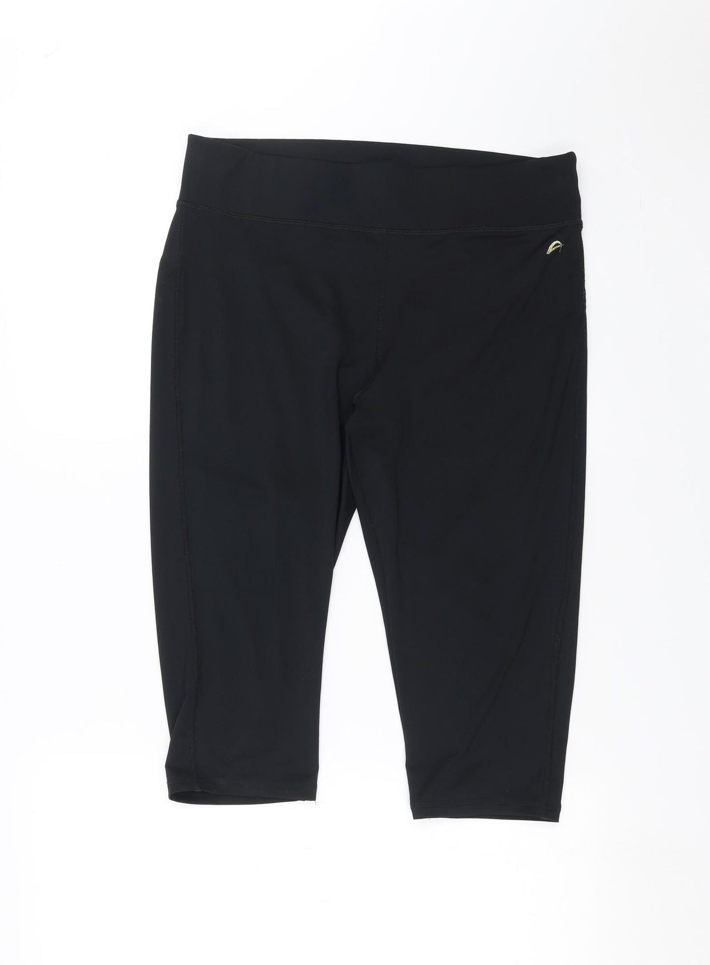 F&F Womens Black   Cropped Leggings Size L L17 in