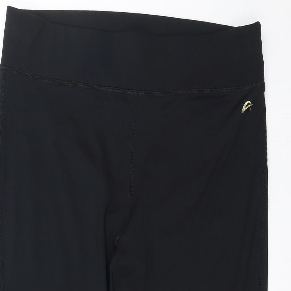 F&F Womens Black   Cropped Leggings Size L L17 in
