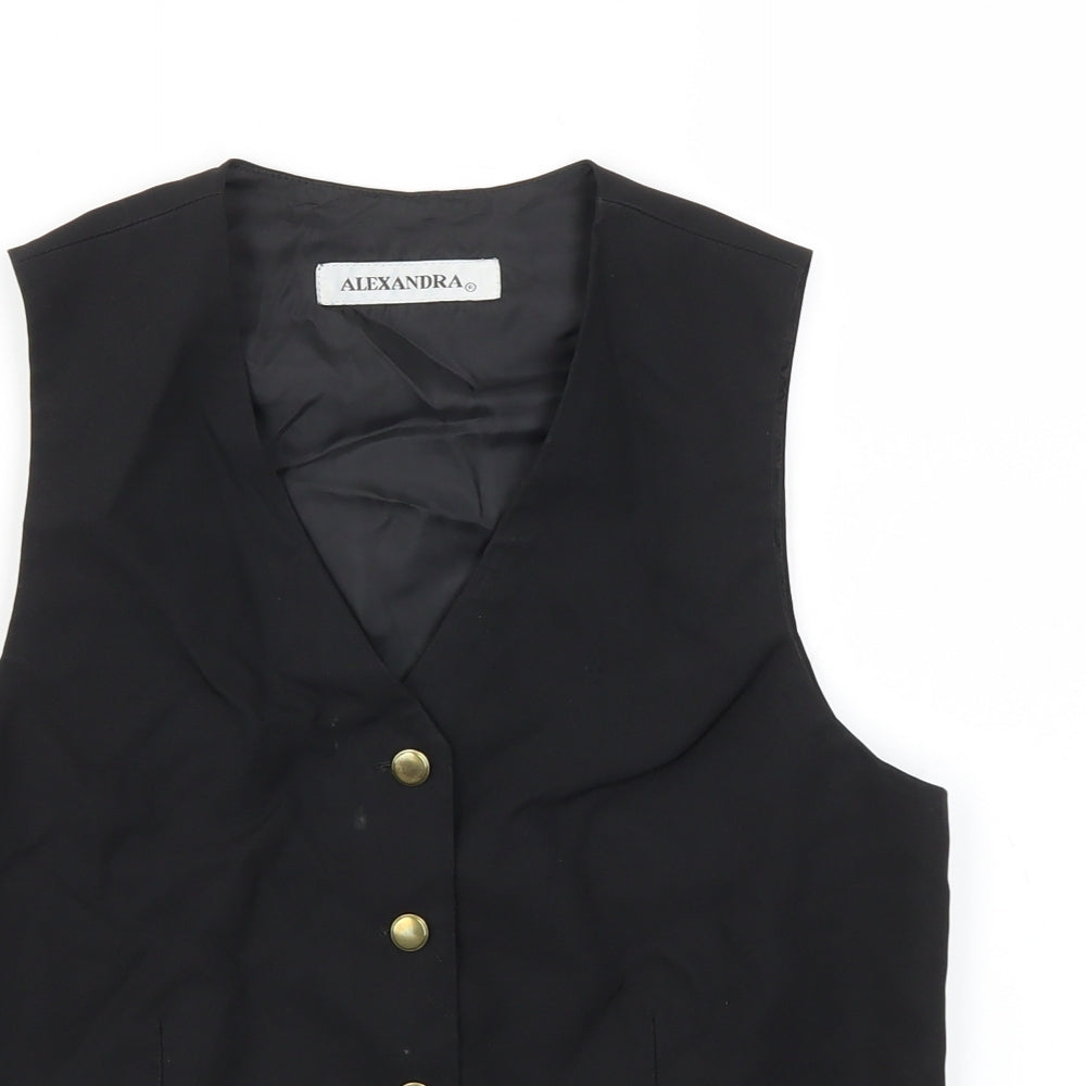 Alexandra Womens Black   Jacket Suit Waistcoat Size 10