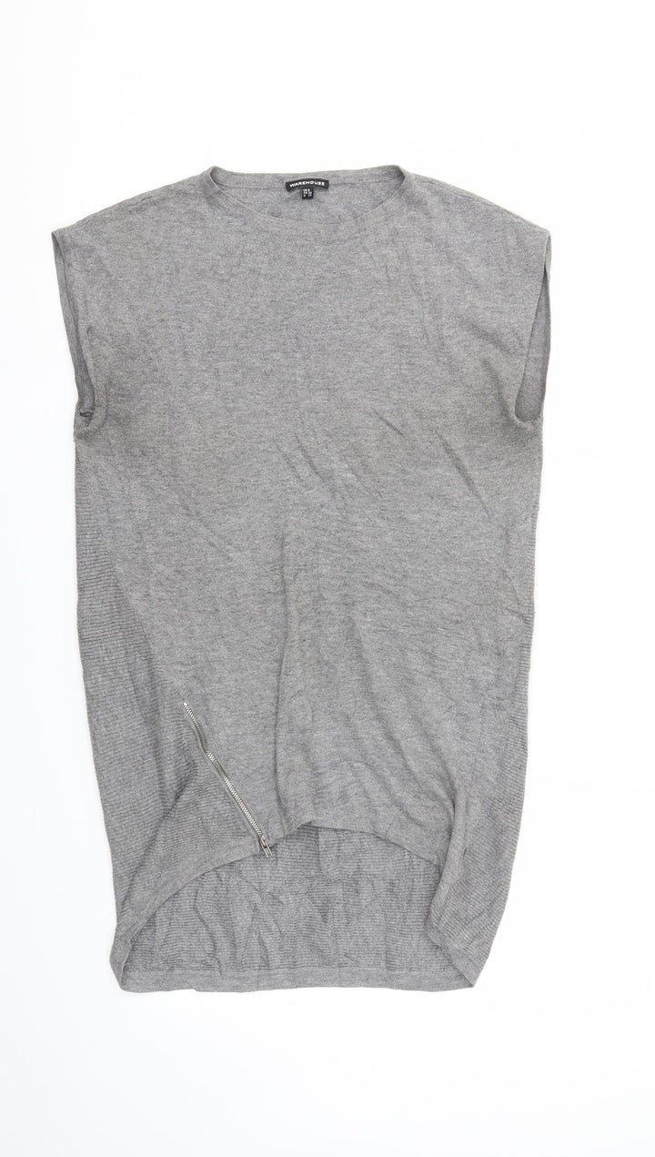 Warehouse Womens Grey Jumper Dress Size 8