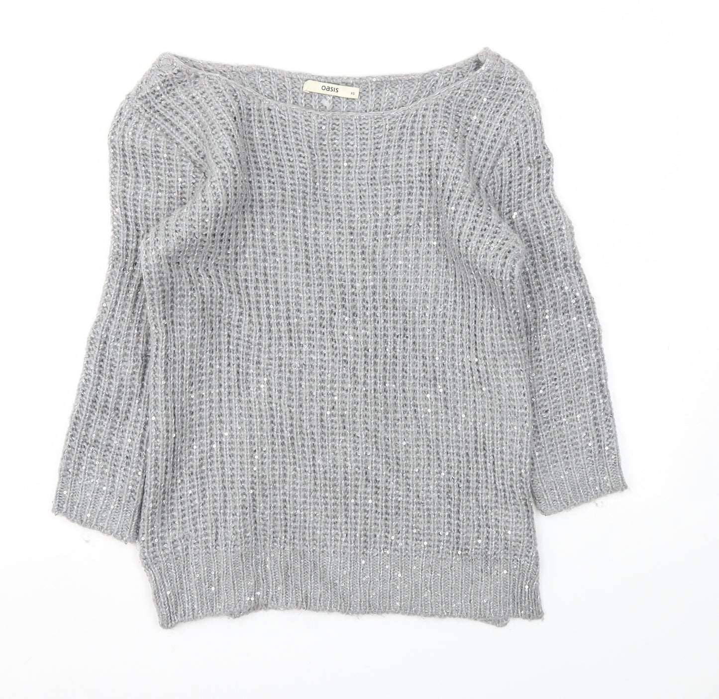 Oasis Womens Grey   Pullover Jumper Size XS