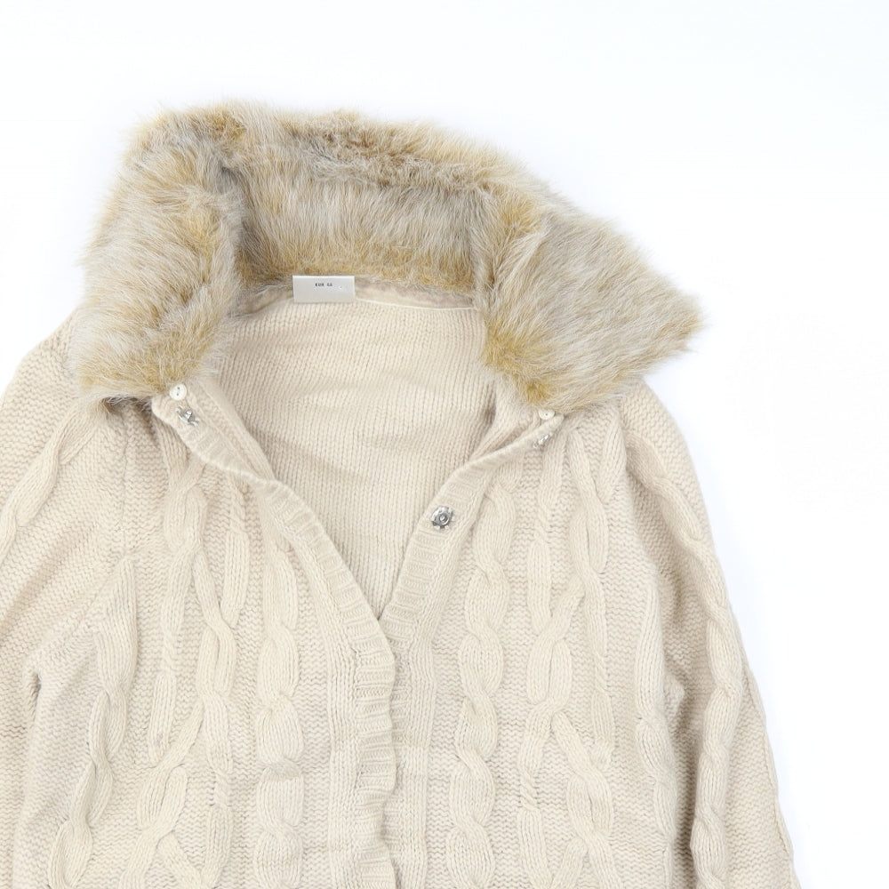 NEXT Womens Beige   Cardigan Jumper Size 16