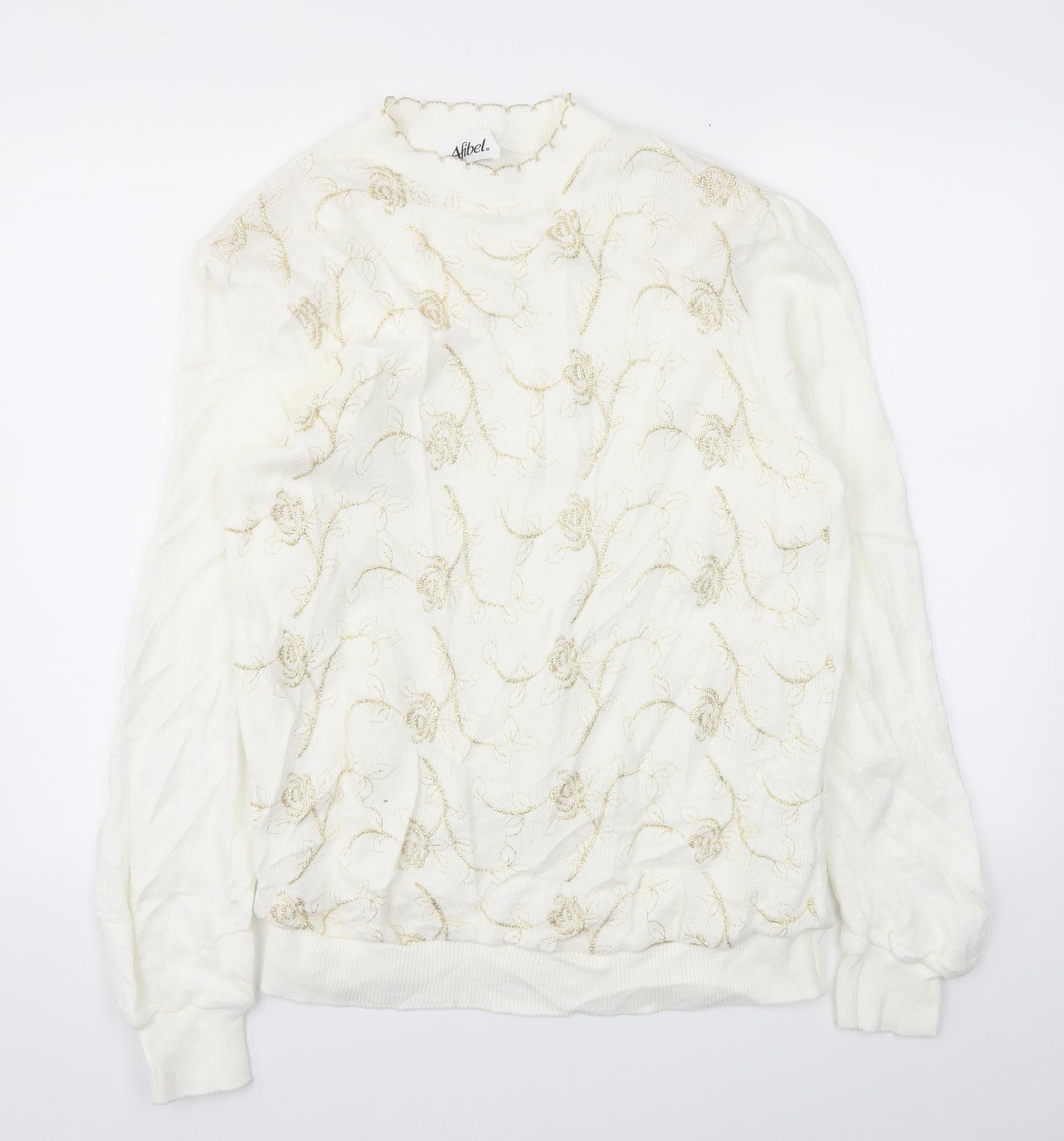 Afibel Womens Ivory   Pullover Jumper Size 16