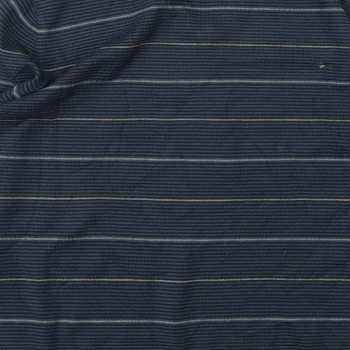 M&S Mens Blue Striped  Pullover Sweatshirt Size L