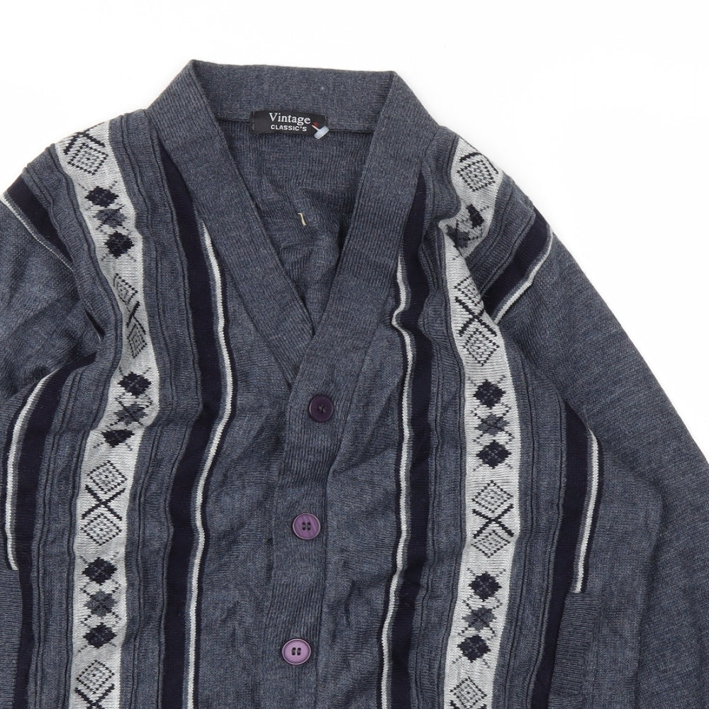 Vintage Classics  Mens Blue Argyle/Diamond  Pullover Sweatshirt Size M